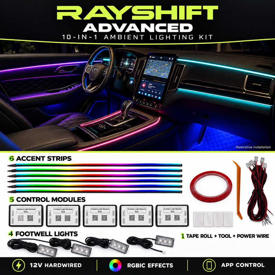 RAYSHIFT Advanced | Acrylic RGBIC Ambient Lighting Kit
